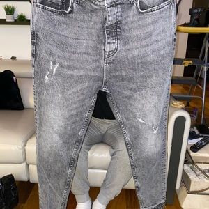 zara light washed black jeans